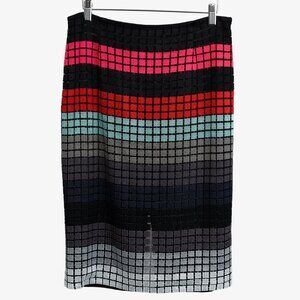 Marco De Vincenzo PF/15 Multicolor Block Pattern Skirt